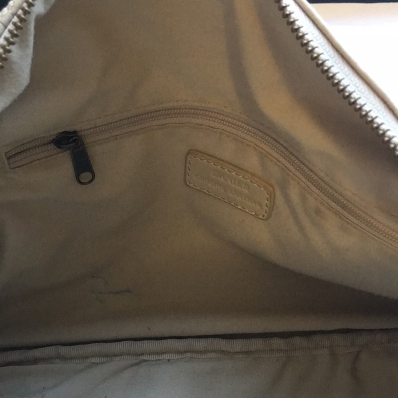 Danier Genuine Pebbled Leather Emily Shoulder Bag Purse Coffee cream - Picture 9 of 12